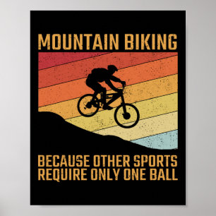 Poster Vélo de Montagne Mtb Descente Mountainbike Cyclism