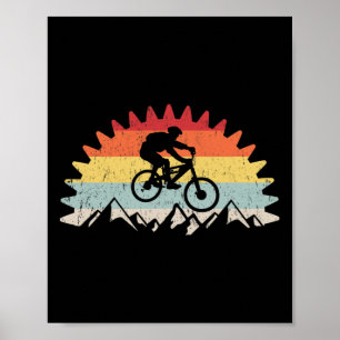 Poster Vélo de Montagne Mtb Descente Vintage Mountainbike