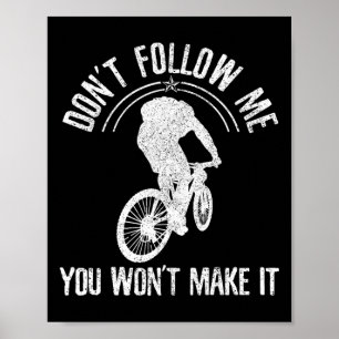 Poster Vélo de Montagne - Mtb Downhill Drôle de Cycliste