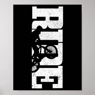 Poster Vélo de montagne Mtb downhill vintage cyclisme sur