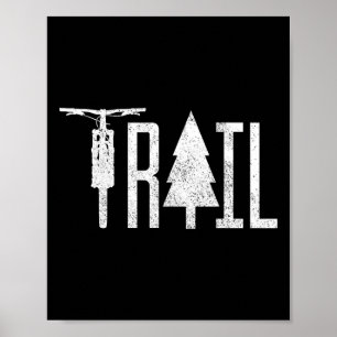 Poster Vélo de Montagne Mtb Vtt Descente Cyclisme Piste B