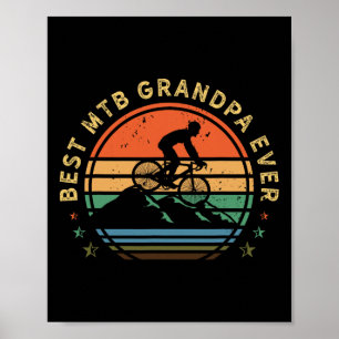 Poster Vélo de Montagne Rétro Cyclisme Vintage - Mtb Cycl