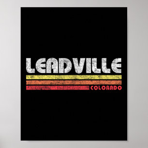 Poster Vélo de montagne rétro Vintage Leadville Colorado