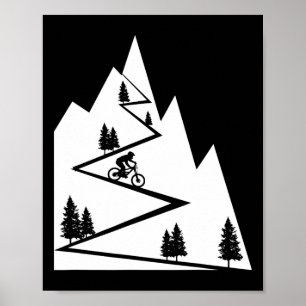 Poster Vélo de Montagne - Vélo Tout Terrain Cyclisme Vtt 