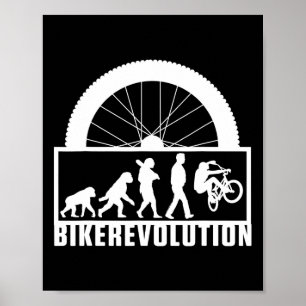 Poster Vélo d'évolution de cycliste Vélo de Bmx Mtb Vélo