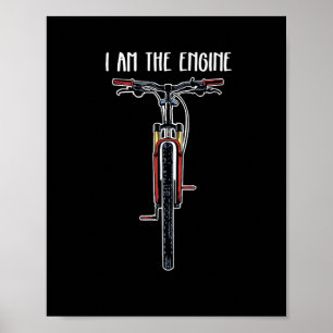 Poster Vélo Drôle Je Suis Le Moteur
