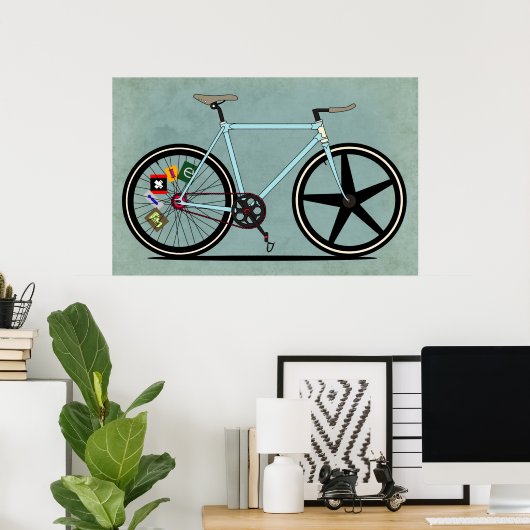 Poster Vélo Fixie (Bureau à domicile)