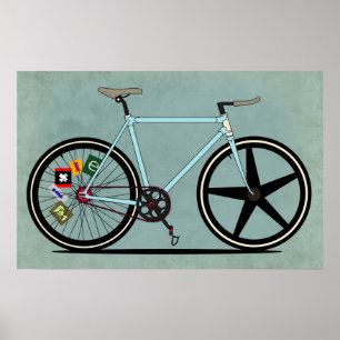 Poster Vélo Fixie