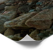 Poster Vélo garé sur la plage rocheuse (Coin)