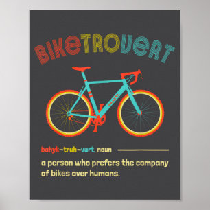 Poster Vélo Gravel Biketrovert Citation Drôle de Cyclisme
