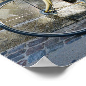 Poster Vélo Jaune, Copenhague, Danemark (Coin)