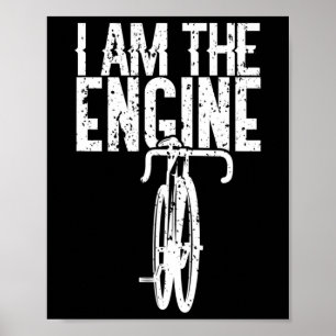 Poster Vélo Je Suis Le Moteur Vélo Tout Terrain Pour Cycl