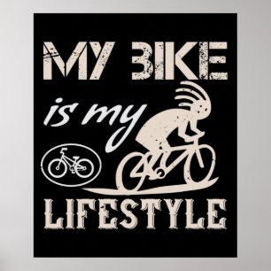 Poster Vélo - Mon vélo est mon mode de vie