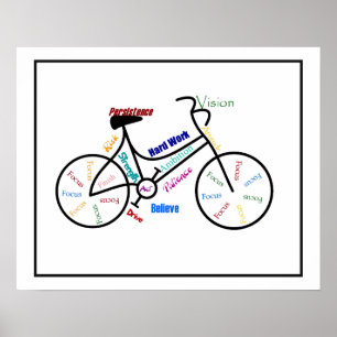 Poster Vélo Motivationnel Cyclisme Sport Vélo, Motivation