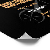 Poster Vélo Noir intelligent (Coin)