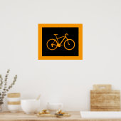 Poster vélo orange ~ vélo pour murs (Cuisine)