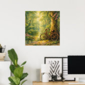 Poster Vélo Perdu - Style de peinture Impressionnisme Pas (Bureau à domicile)