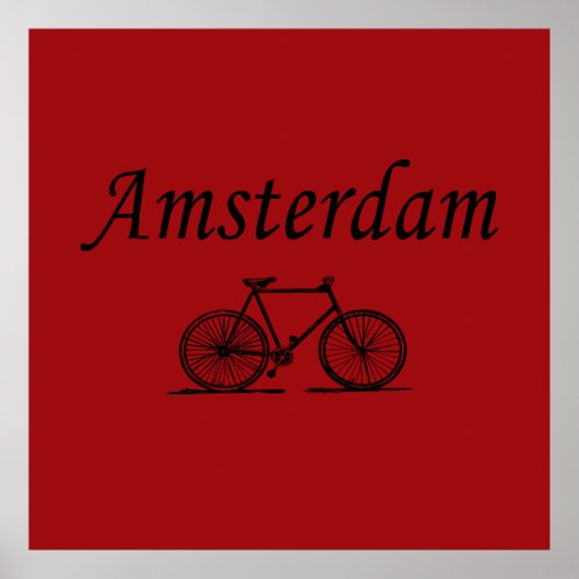 Poster Vélo rétro d'Amsterdam (Devant)