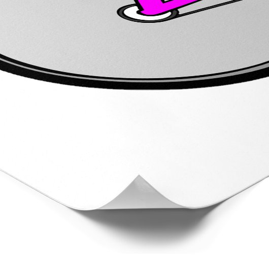 Poster Vélo rose (Coin)