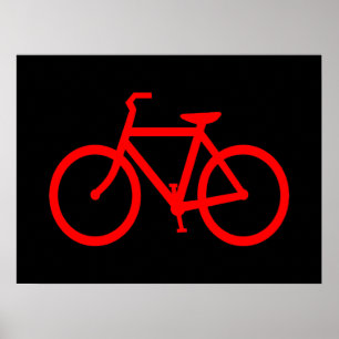 Poster Vélo Rouge