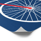 Poster Vélo rouge et blanc (Coin)