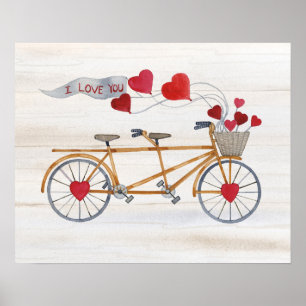 Poster Vélo Rustique Valentine Construite Pour Deux