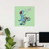 Poster Vélo T-Rex Roar (Bureau à domicile)