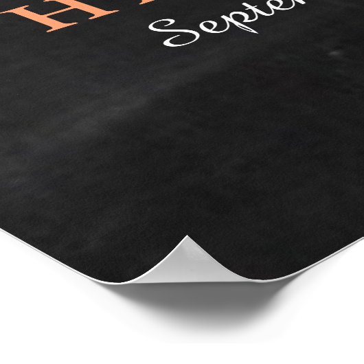 Poster Vélo Tandem Sur Mariage Chalkboard (Coin)