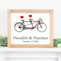 Vélo tandem vintage mignon sur mesure pour mariage
