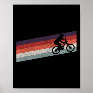Poster Vélo tout terrain ancien vélo VTT vélo de descente