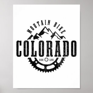 Poster Vélo tout terrain Colorado Mtb VTT Descente Cyclis
