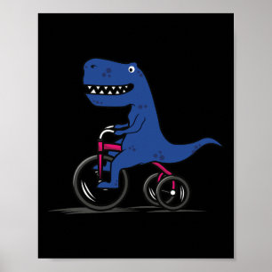 Poster Vélo tout terrain dinosaure . Maillot de VTT