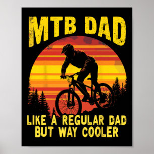 Poster Vélo tout terrain pour papa cycliste Vtt Vélo Bicy
