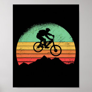 Poster Vélo tout terrain Vtt Descente VTT
