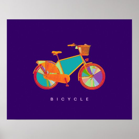 Poster vélo - vélo + vélo (Devant)