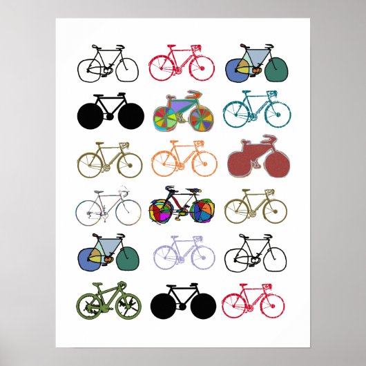 Poster vélo - vélo + vélo (Devant)
