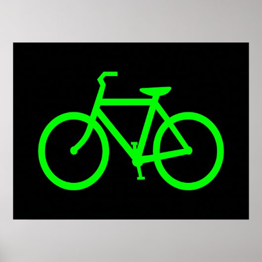 Poster Vélo Vert Citron (Devant)