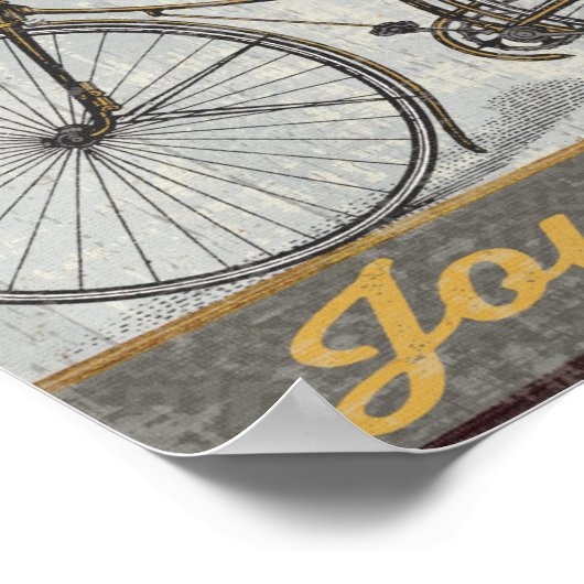 Poster Vélo vintage Avec Devis (Coin)