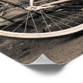 Poster Vélo vintage Avec Panier (Coin)