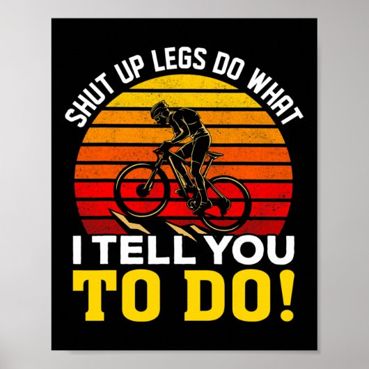 Poster Vélo VTT Mtb Descente Conception Pour Cycli (Devant)