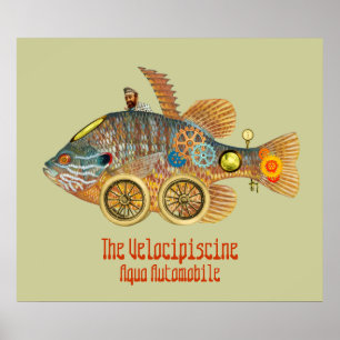 Poster Vélocipiscine ~ Aqua Automobile