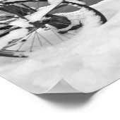 Poster Vélos dans la neige à Amsterdam la Pays-Bas (Coin)