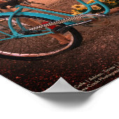 Poster Vélos et tournesols au Midpoint Cafe, Route 66 (Coin)