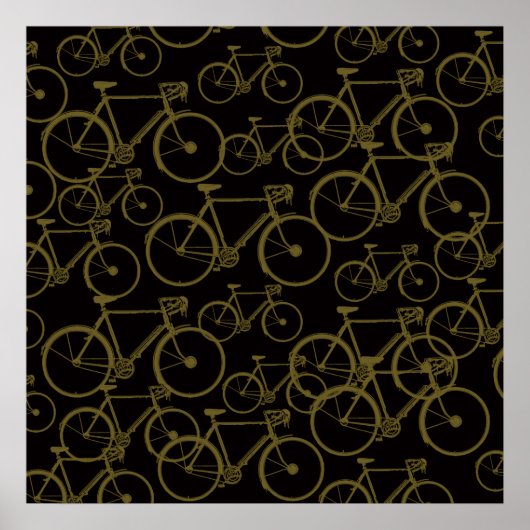 Poster Vélos graphiques sur l'art noir (Devant)