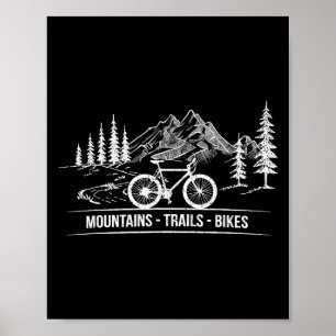 Poster Vélos Mountain Trail - Vélo cycliste Rider