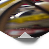 Poster Vélos sur la rampe à une course de triathlon prêt (Coin)