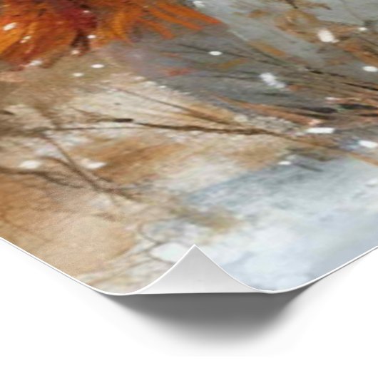 Poster Velours d'Hiver : Un Lapin Plein de Caprice (Coin)