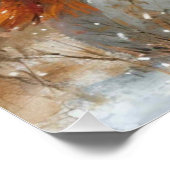 Poster Velours d'Hiver : Un Lapin Plein de Folie (Coin)