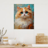 Poster Velvet-Furred Persian Kitten Painting (Cuisine)