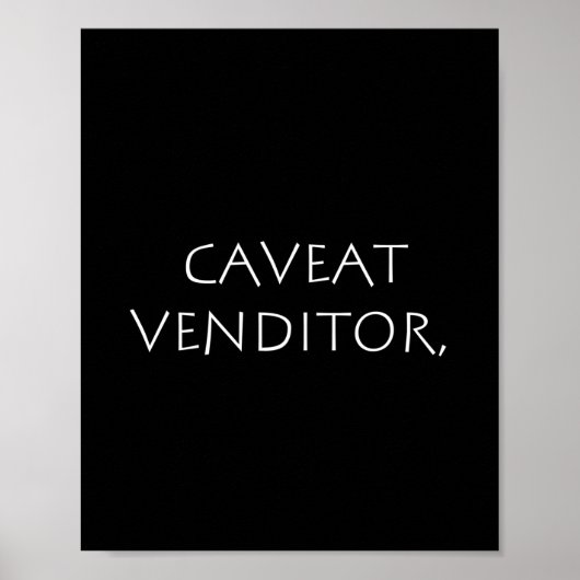 Poster Vendeur de caveat (Devant)